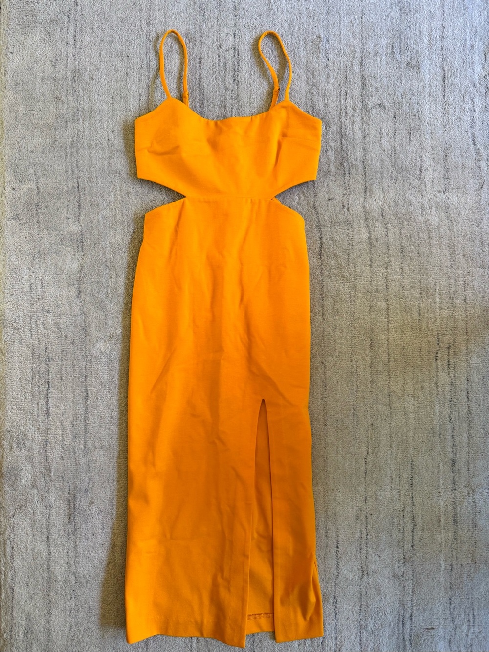 Sleeveless Cutout Midi Dress in Yellow